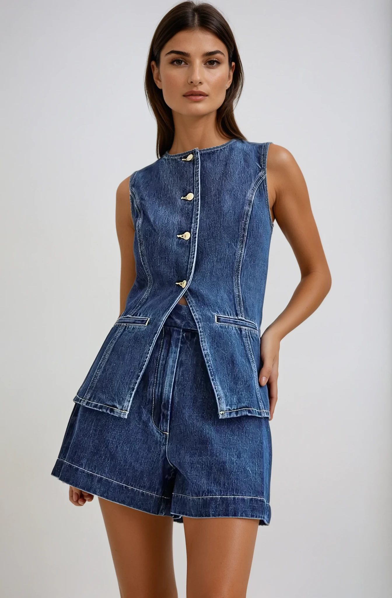 Eden | Jeans-Set Denim Blue | FormaLuxe