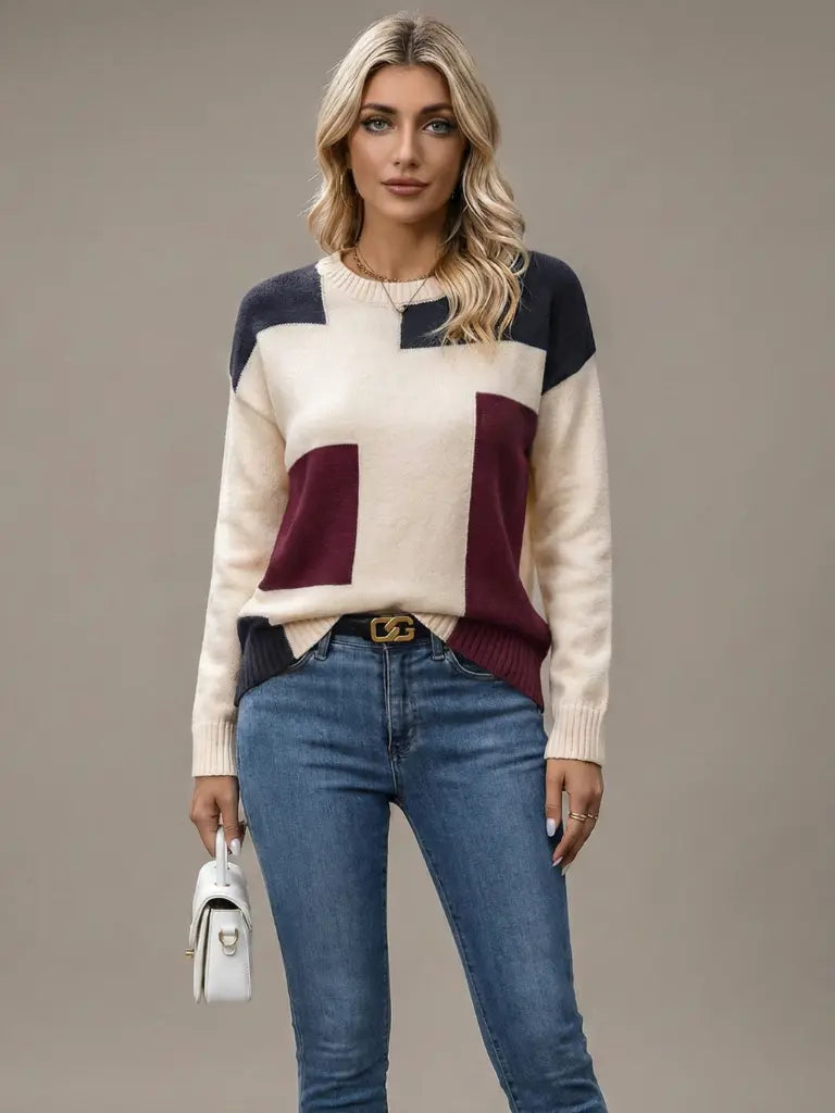 Melanie | Sweater Black/Red | FormaLuxe