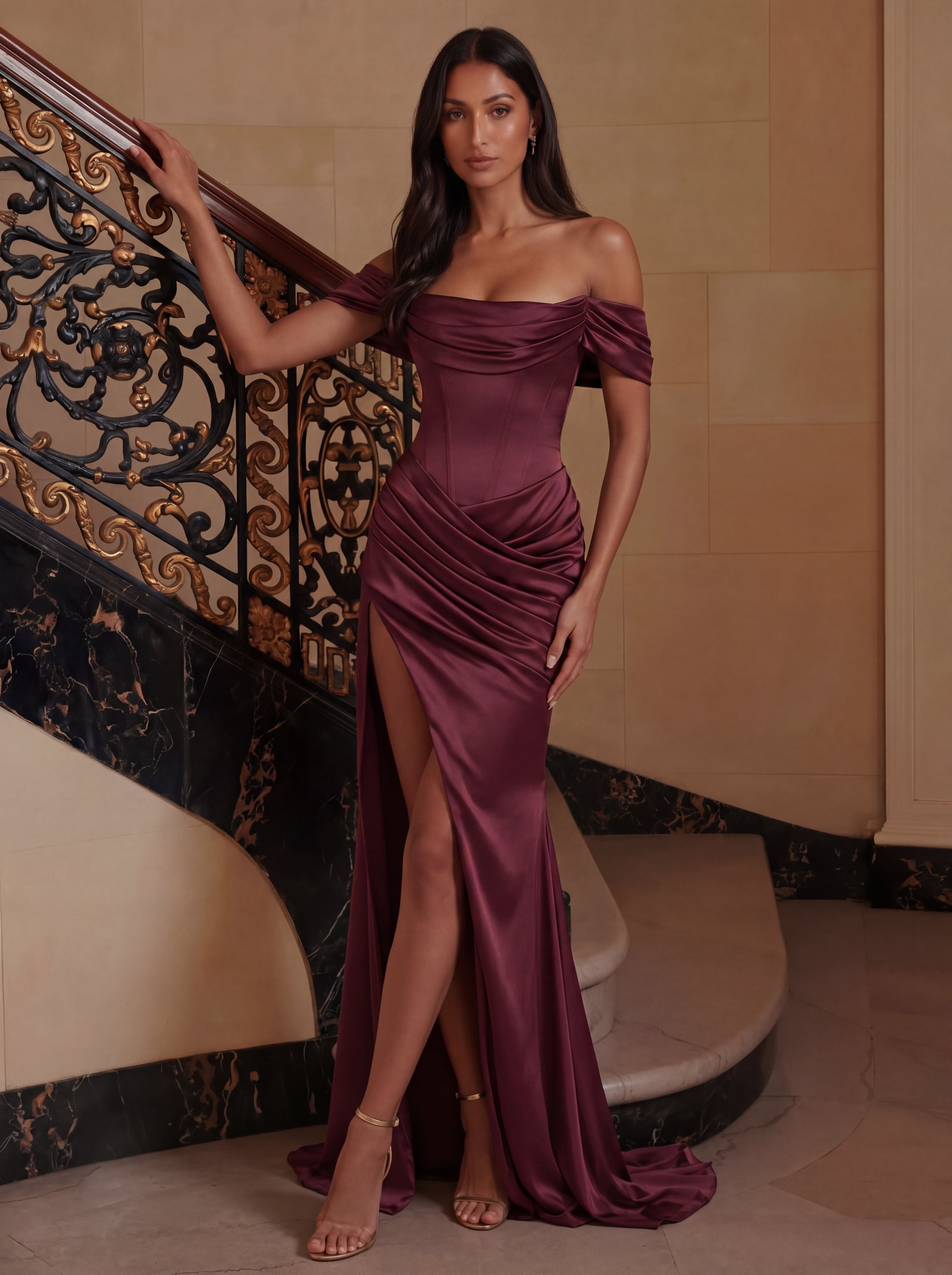Riona Maxikleid Kirsche | FormaLuxe