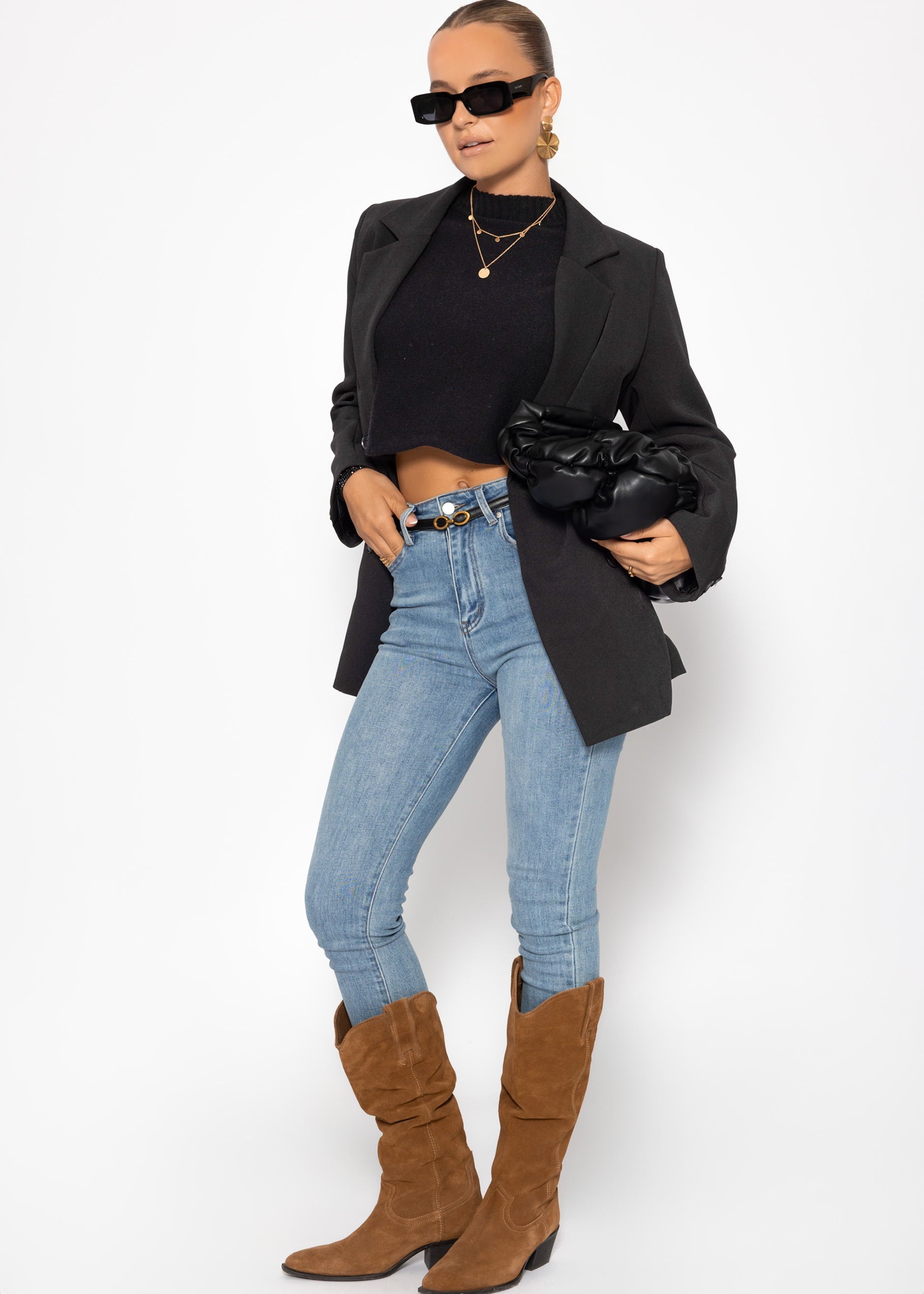 Highwaist Skinny Jeans - hellblau – Bekleidung > Jeans | FormaLuxe