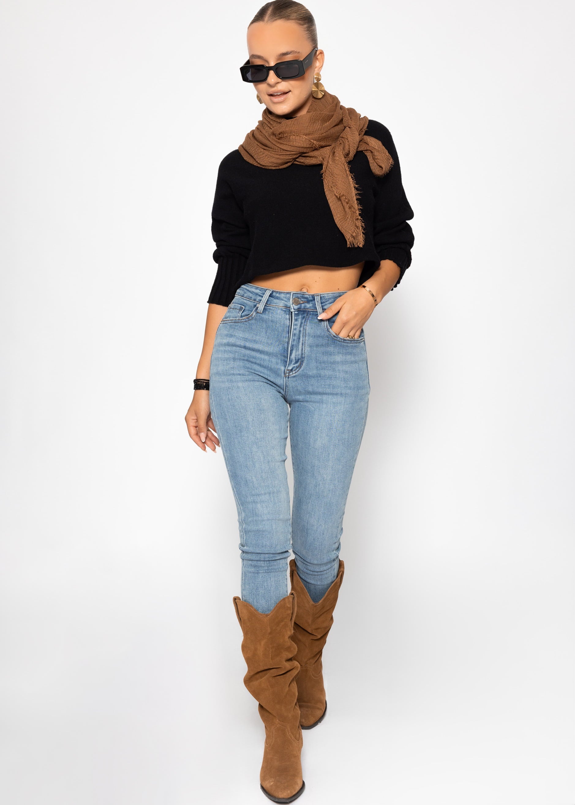 Highwaist Skinny Jeans - hellblau – Bekleidung > Jeans | FormaLuxe