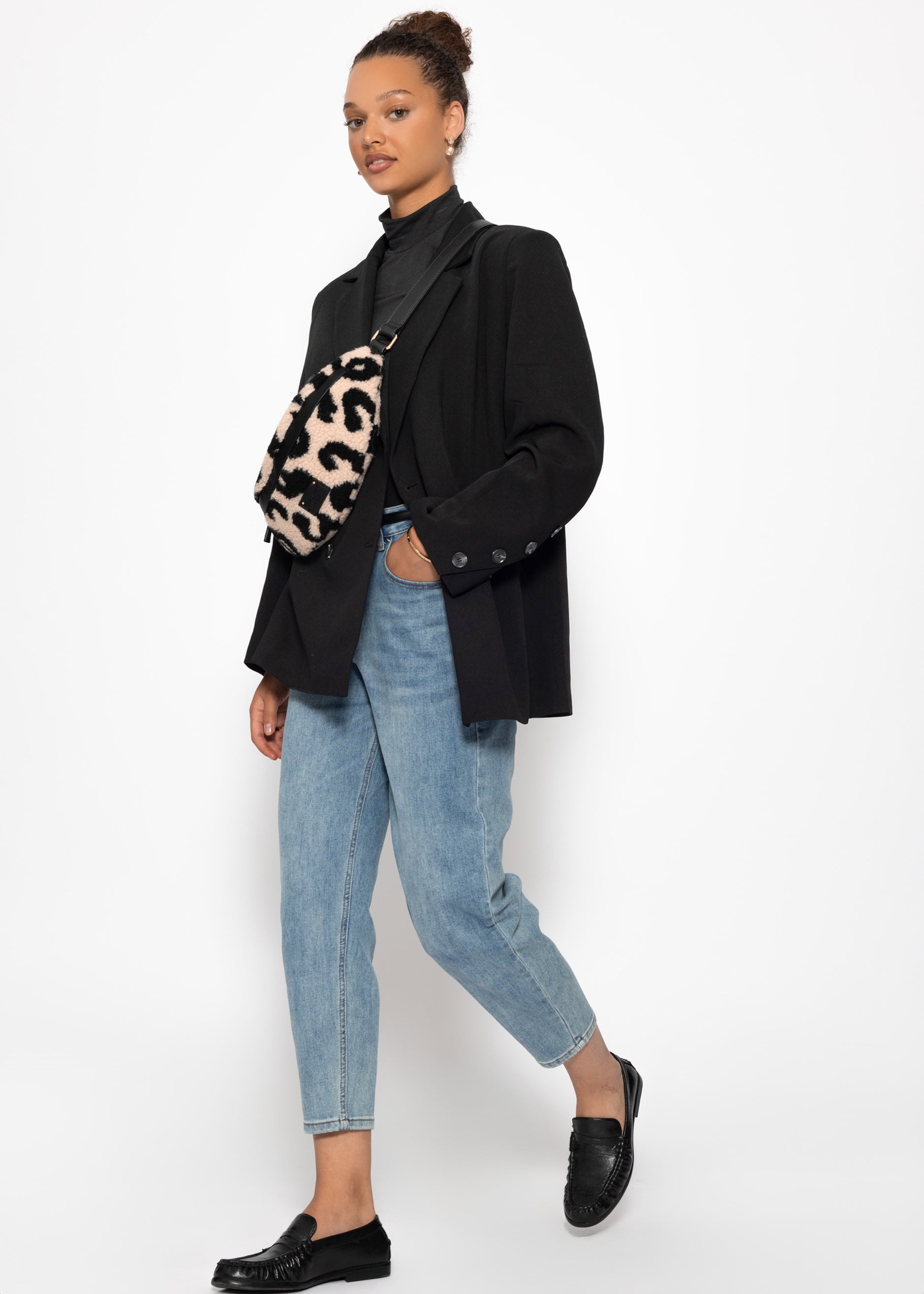 Langarm Shirt mit Rollkragen - schwarz – Bekleidung > Langarmshirts | FormaLuxe