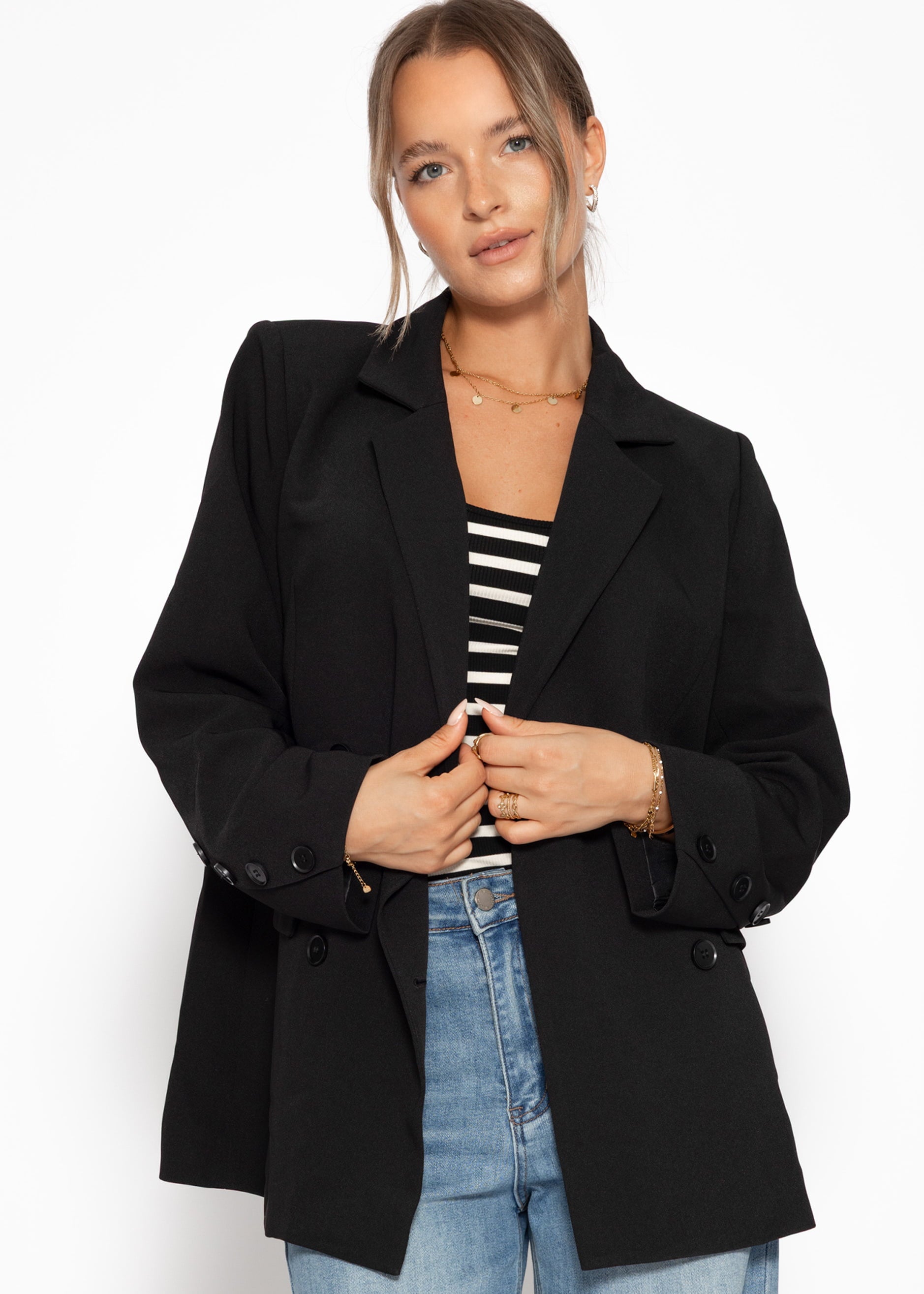 Oversize Blazer - schwarz – Bekleidung > Jacken > Blazer | FormaLuxe