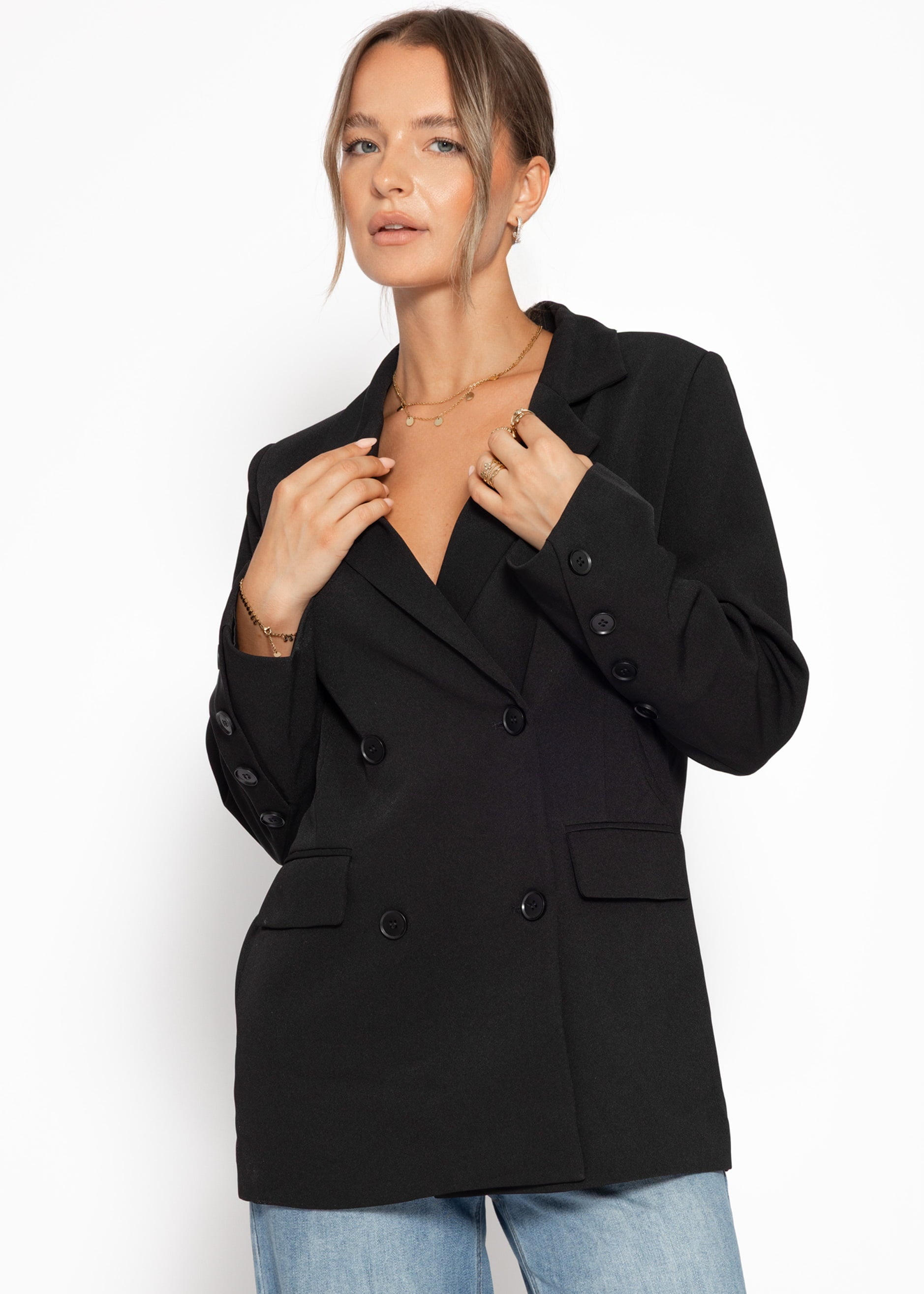 Oversize Blazer - schwarz – Bekleidung > Jacken > Blazer | FormaLuxe