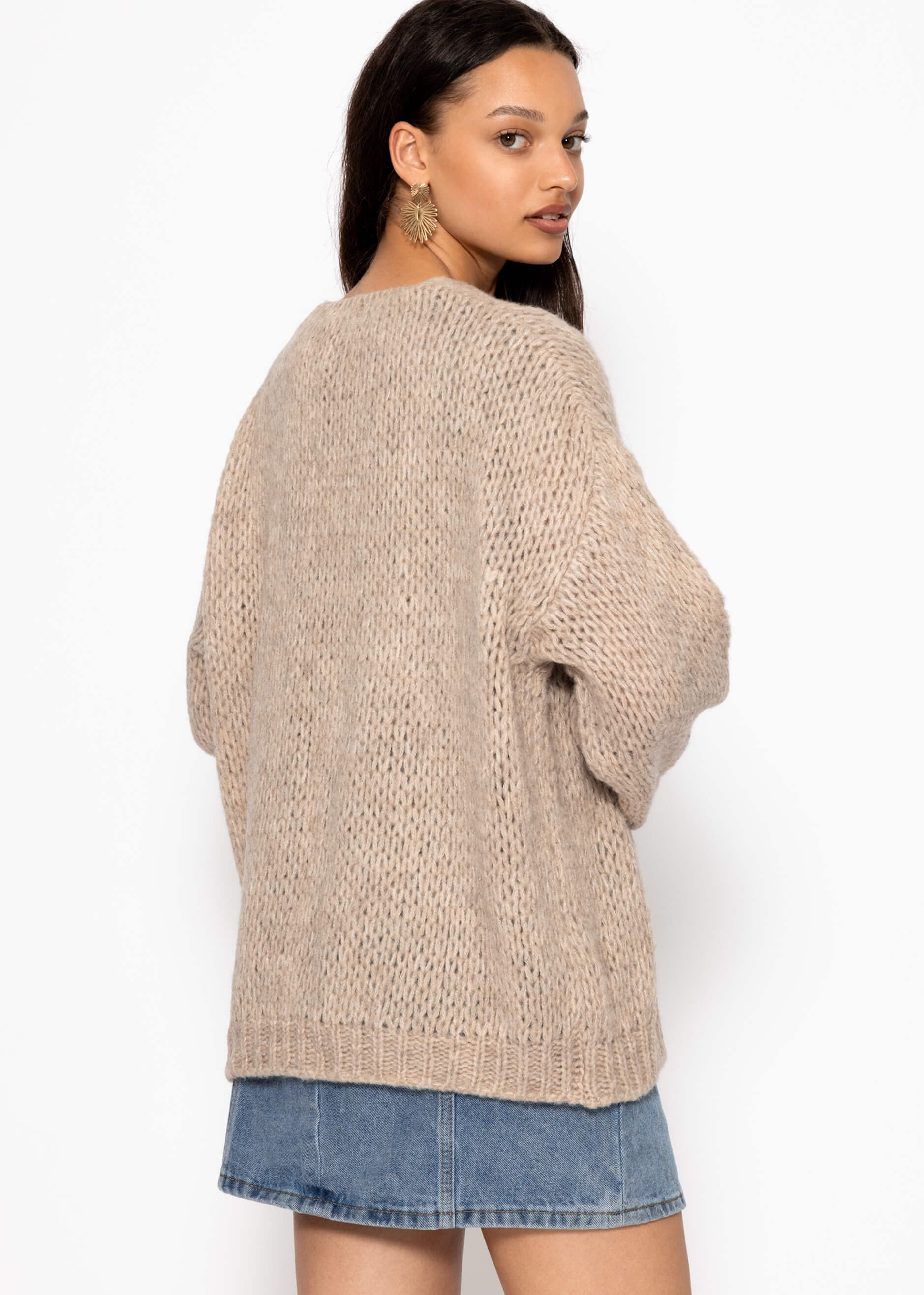 Oversize Cardigan - beige – Bekleidung > Cardigans | FormaLuxe