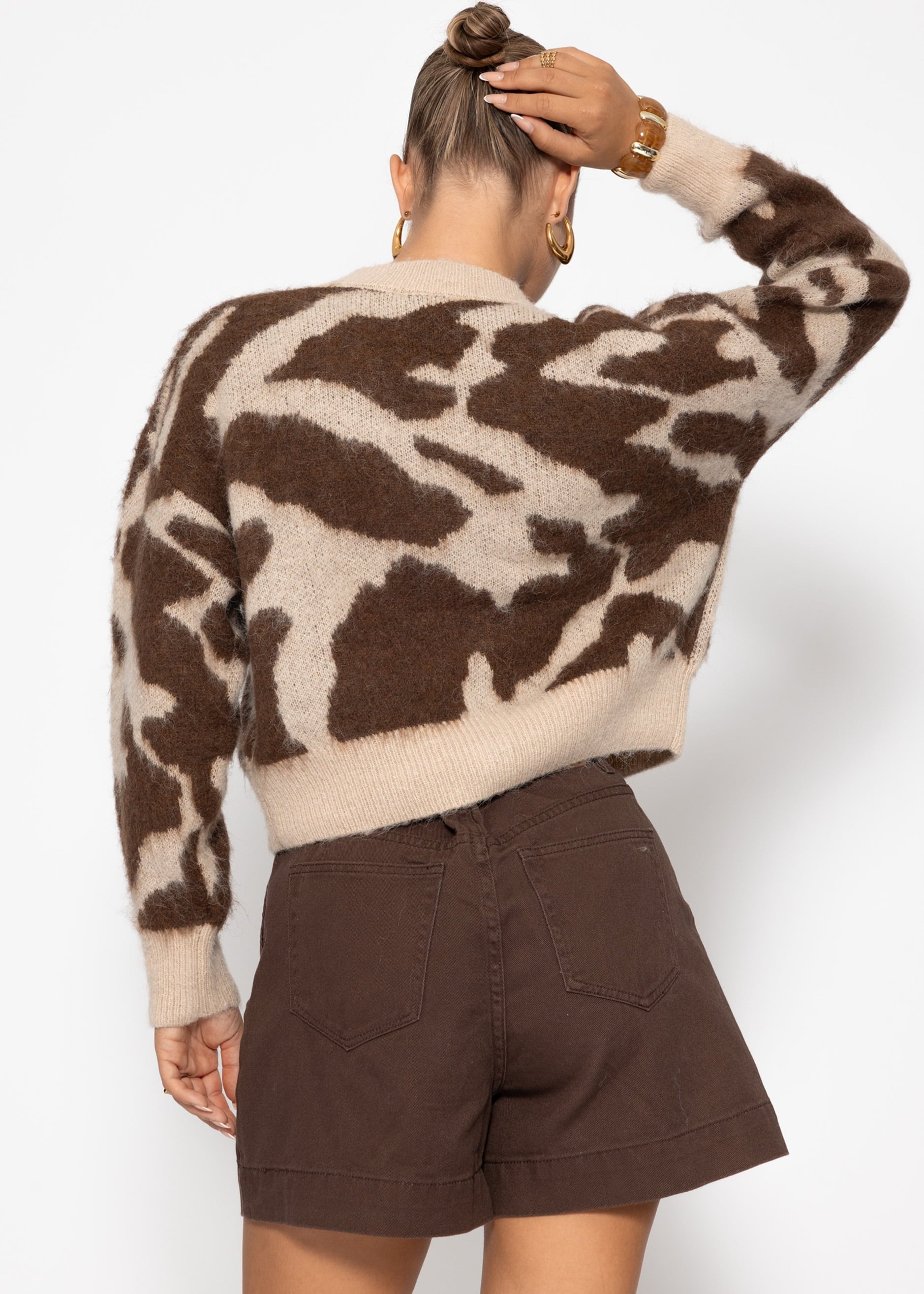 Cardigan mit Animal-Print - braun – Bekleidung > Cardigans | FormaLuxe
