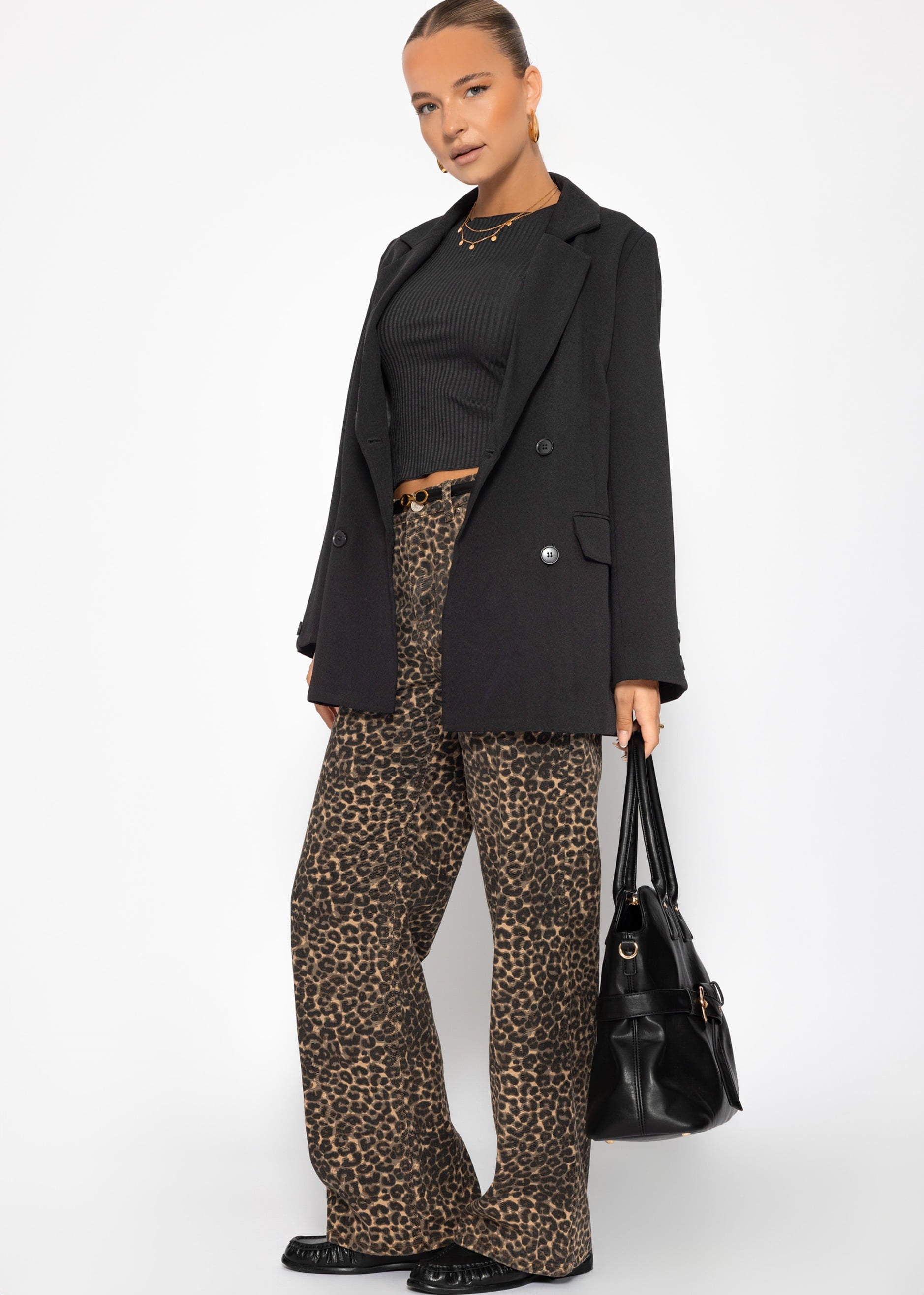 Crop-Shirt, schwarz – Bekleidung > T-Shirts | FormaLuxe