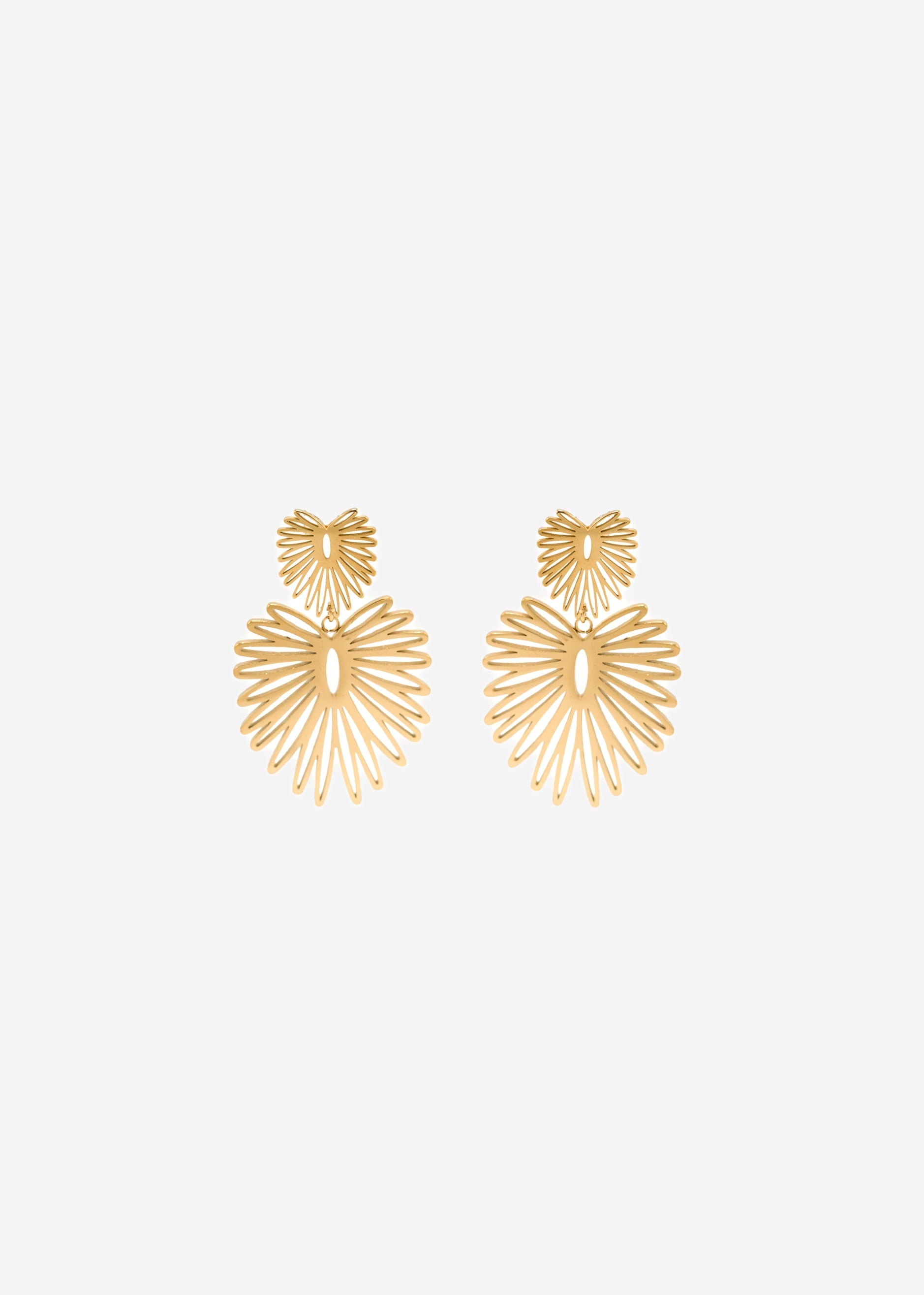 Ohrstecker mit Blatt-Anhänger - gold – Schmuck > Ringe | FormaLuxe