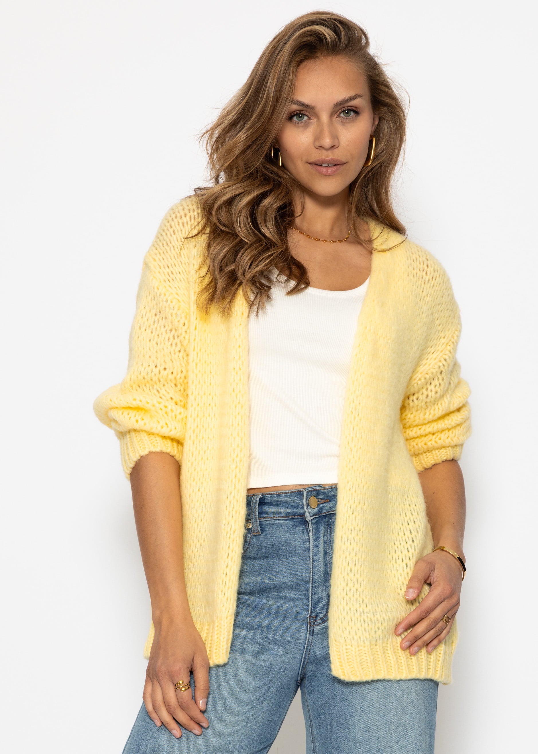 Oversize Cardigan - buttergelb – Bekleidung > Cardigans | FormaLuxe