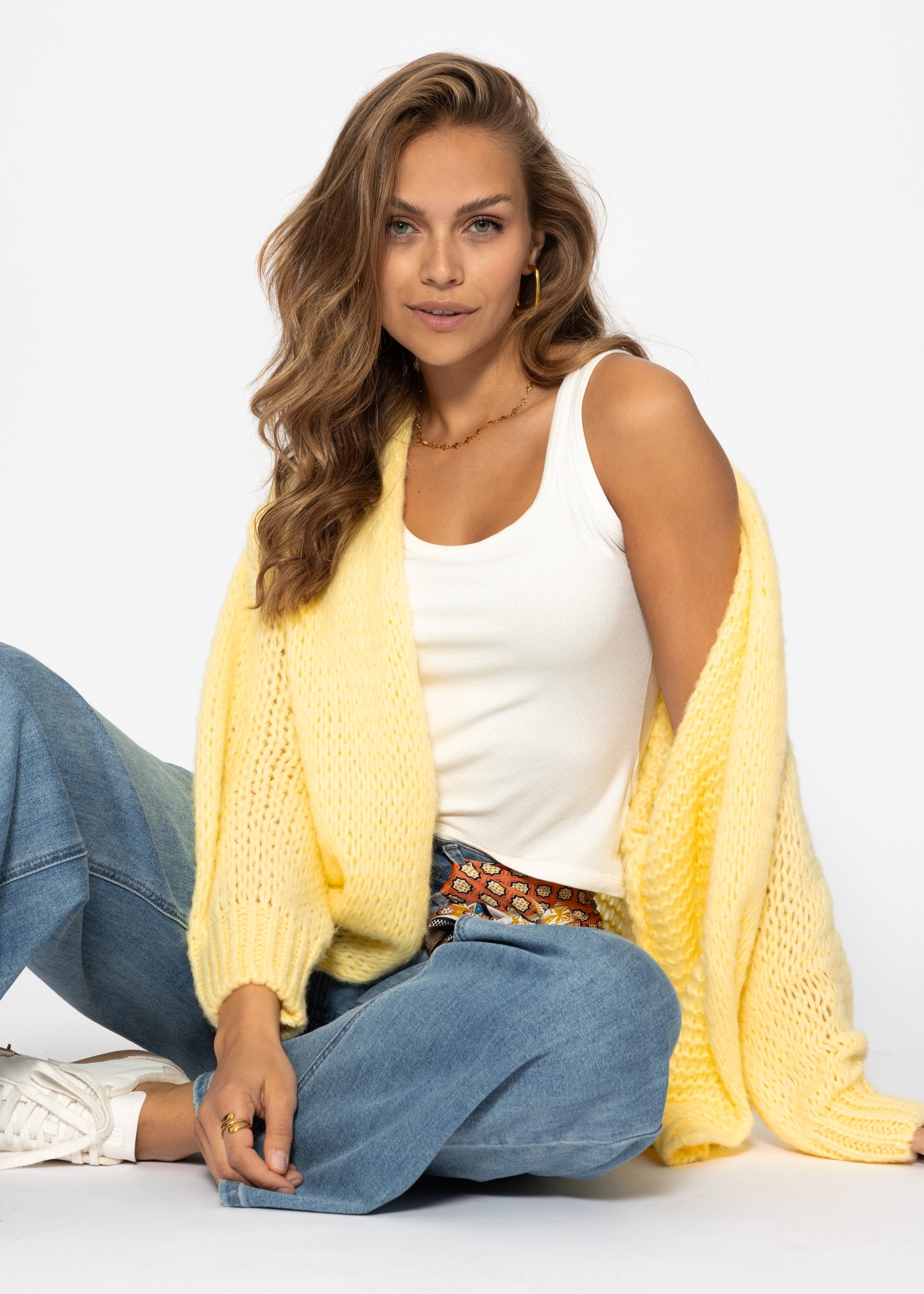 Oversize Cardigan - buttergelb – Bekleidung > Cardigans | FormaLuxe