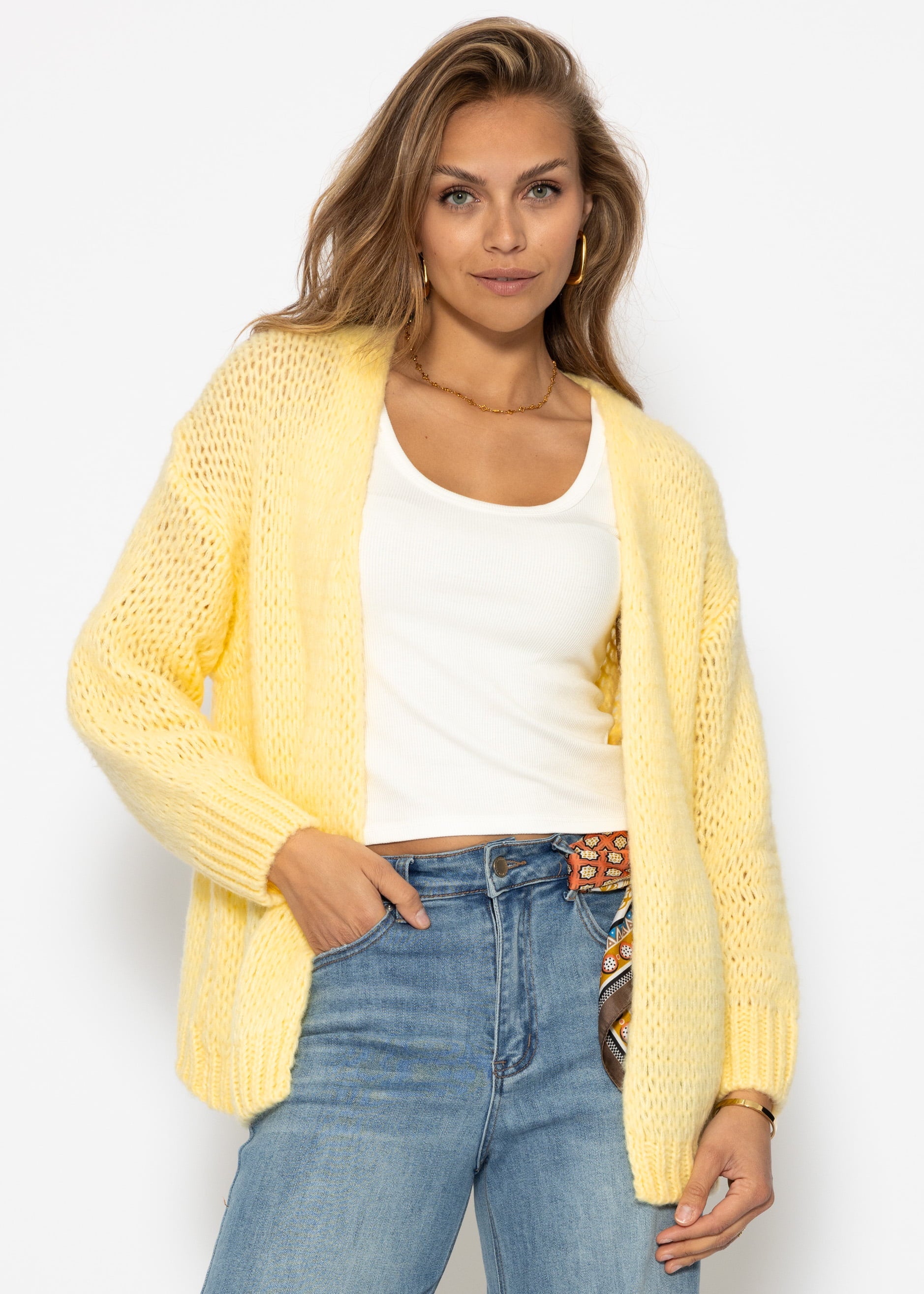 Oversize Cardigan - buttergelb – Bekleidung > Cardigans | FormaLuxe