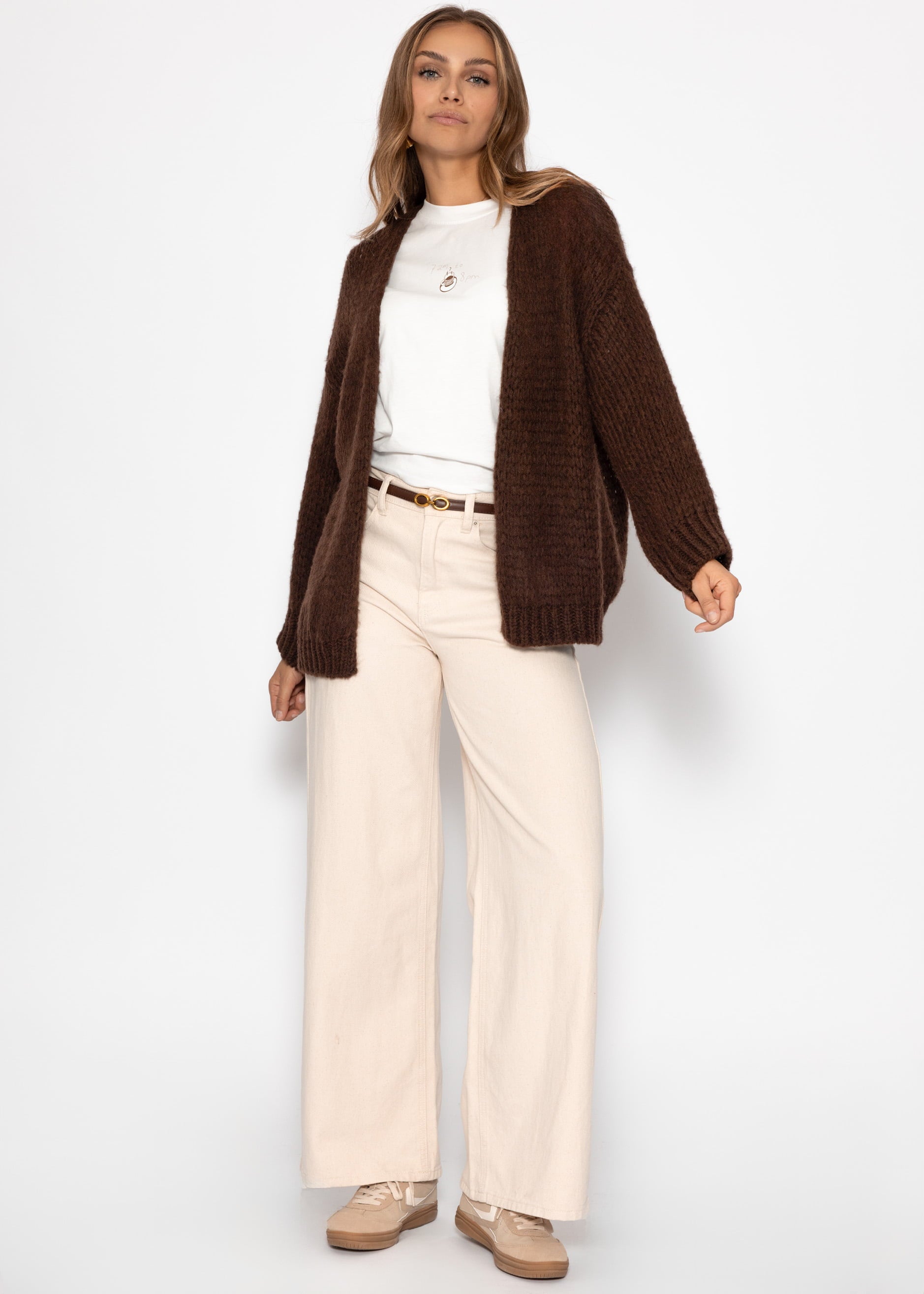 Oversize Cardigan - dunkelbraun – Bekleidung > Cardigans | FormaLuxe