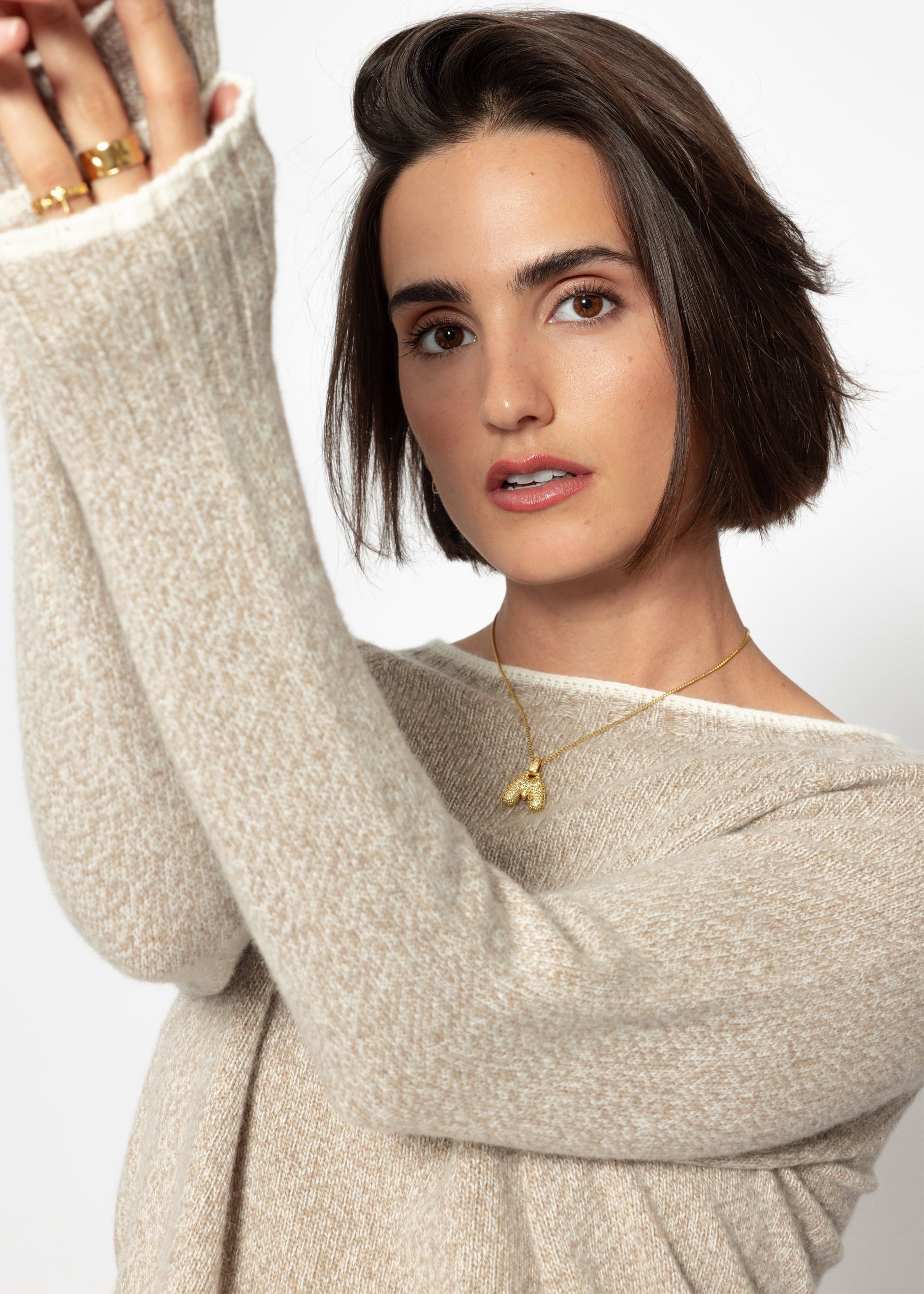 Pullover mit Raglanärmeln und kontrastierenden Details – beige – Bekleidung > Pullover | FormaLuxe