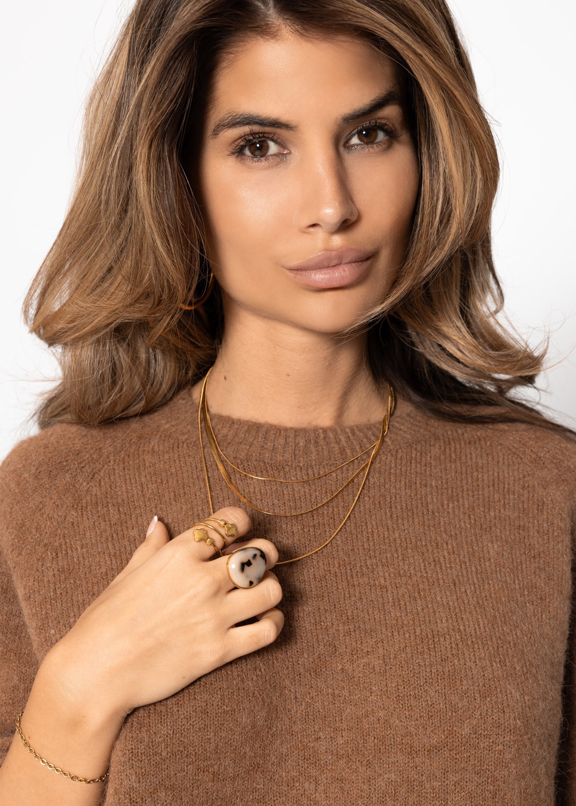Strickoberteil - braun – Bekleidung > Pullover | FormaLuxe