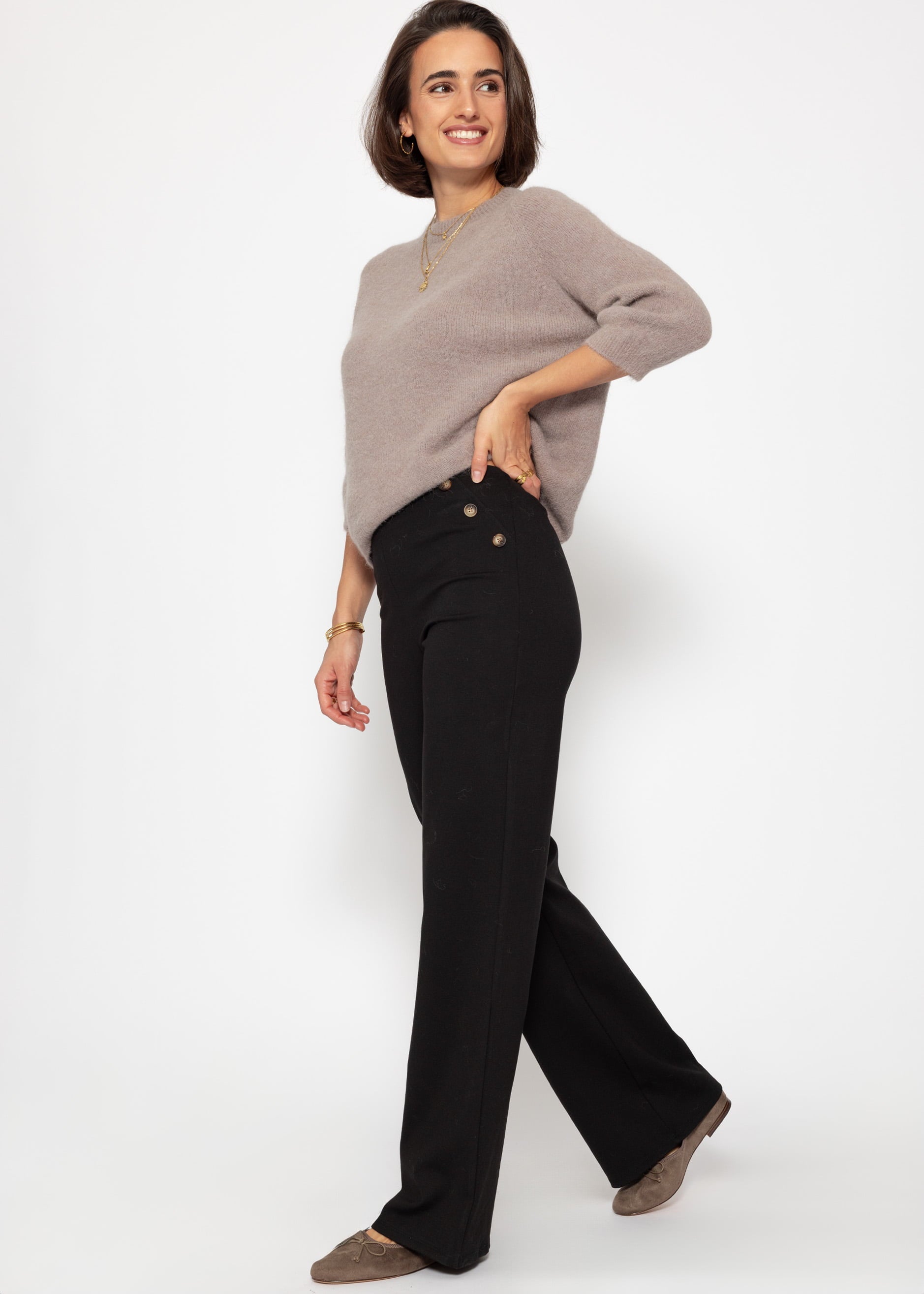 Strickoberteil - taupe – Bekleidung > Pullover | FormaLuxe