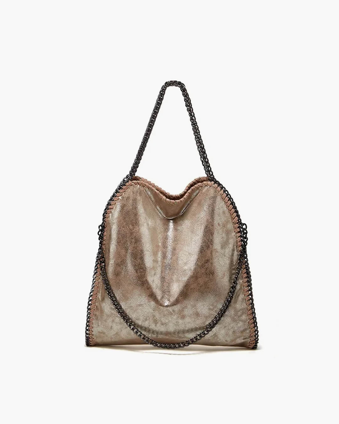 Skyla | Chain Strap Soft Faux Leather Tote Bag Black | FormaLuxe