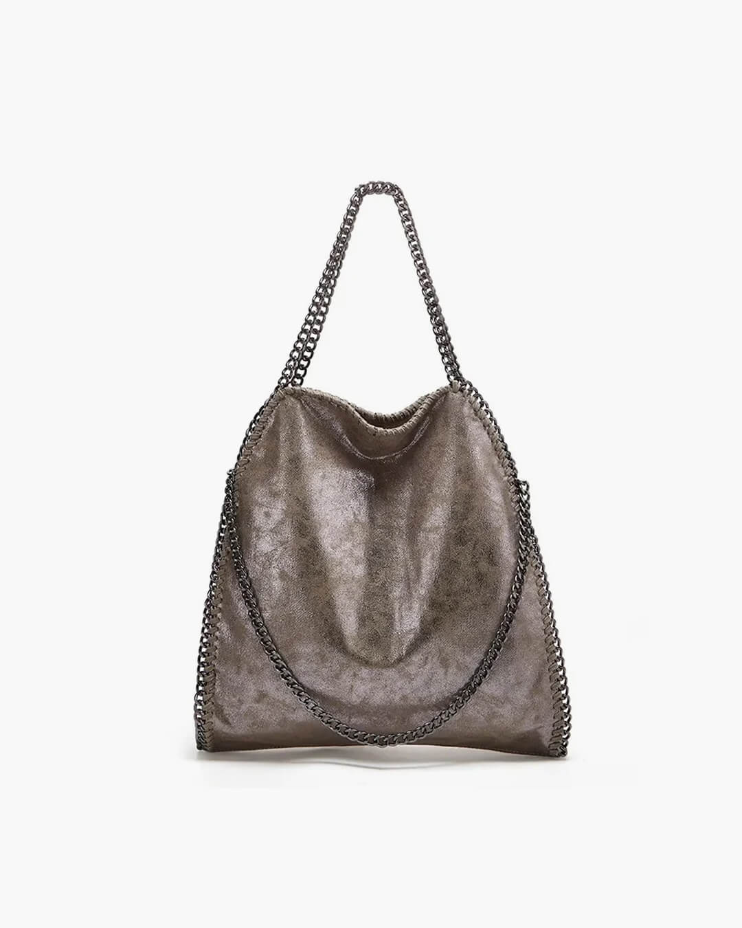 Skyla | Chain Strap Soft Faux Leather Tote Bag Black | FormaLuxe