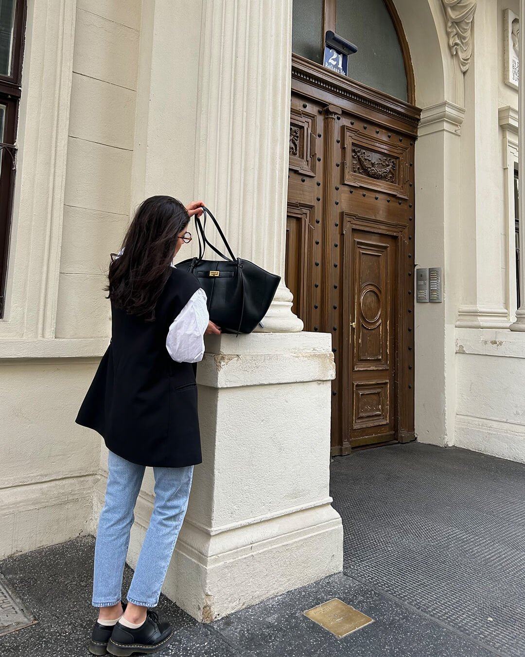 Adèle | Sac cabas en cuir Noir – Adele | Sac cabas en cuir noir | FormaLuxe