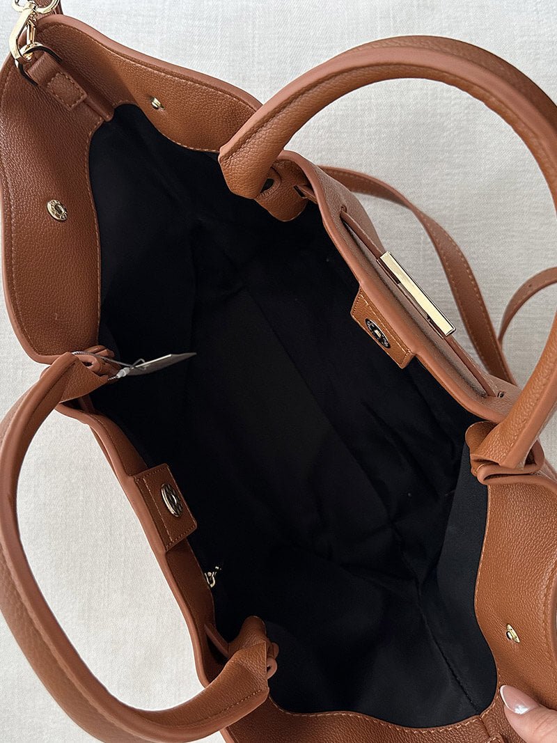 Arya | Faux Leather Handbag Schwarz | FormaLuxe