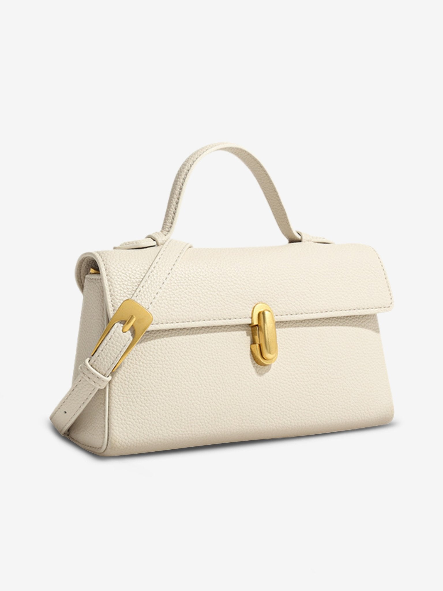 Cassy | Elegant vegan leather crossbody bag with removable strap