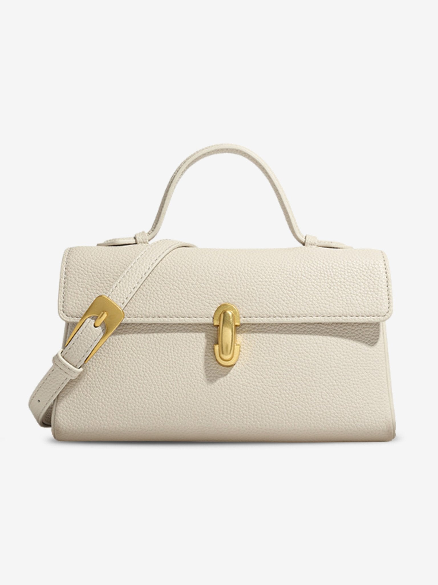 Cassy | Elegant vegan leather crossbody bag with removable strap
