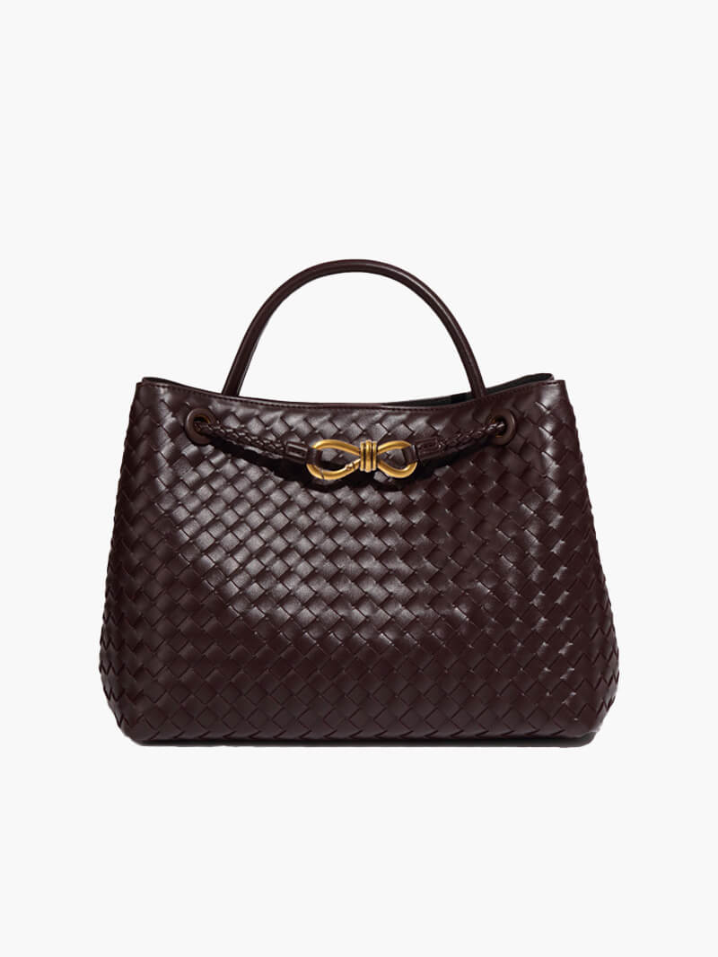Lucia Woven Bag Black – Handbags | FormaLuxe