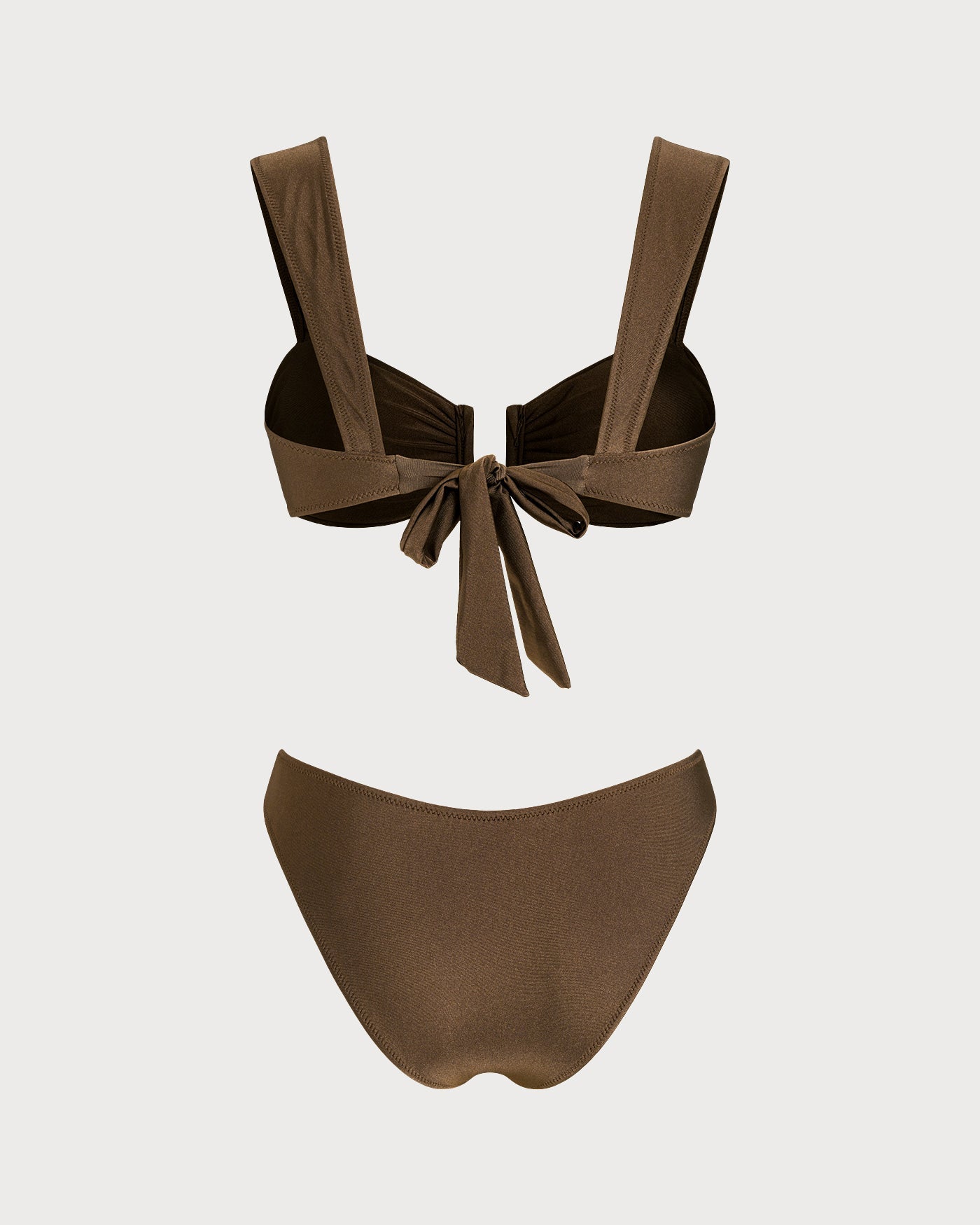 Dalia | Cut-Out Bikini mit Schnürung – Braun