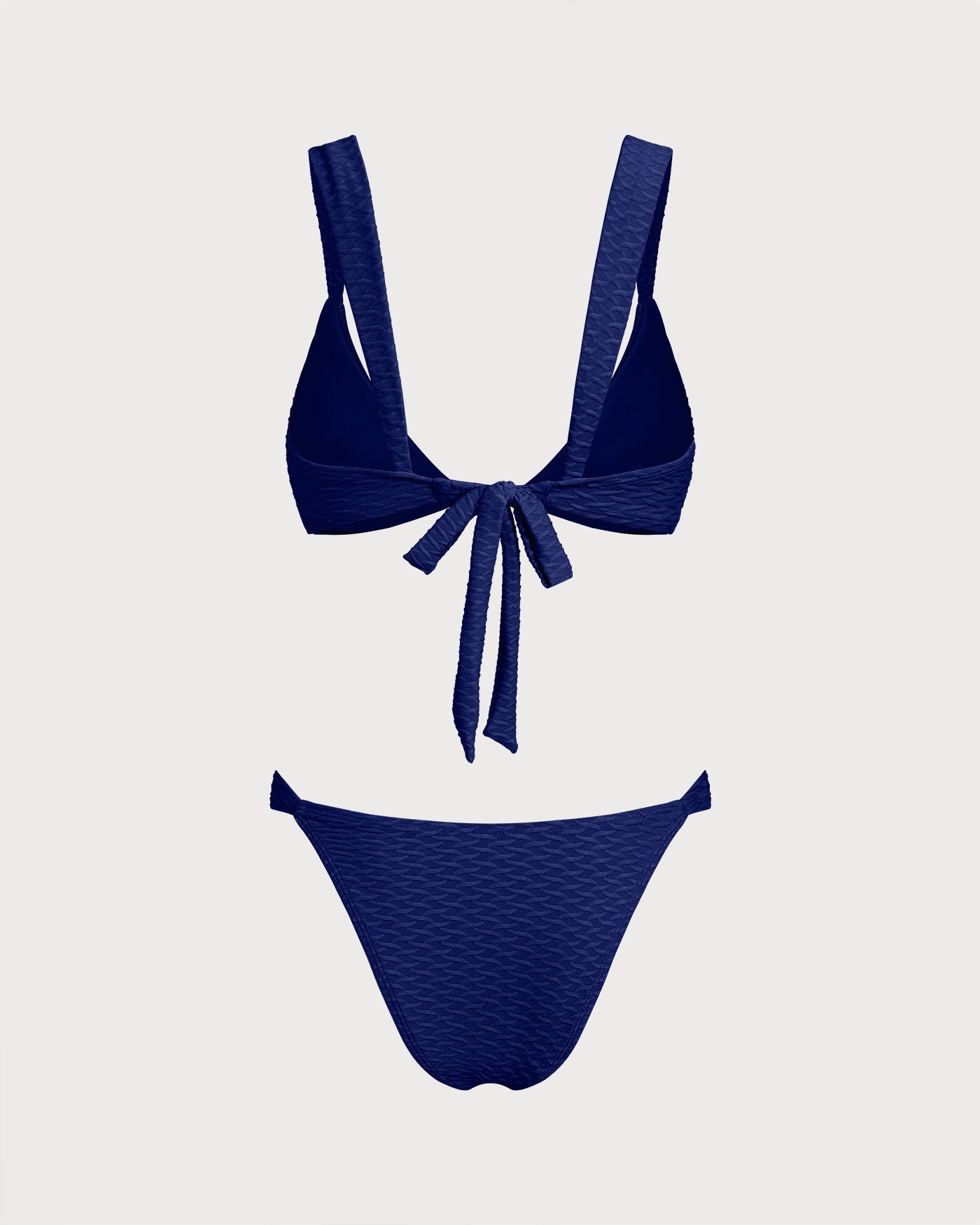 Maren | Triangel-Bikini mit Struktur – Royalblau