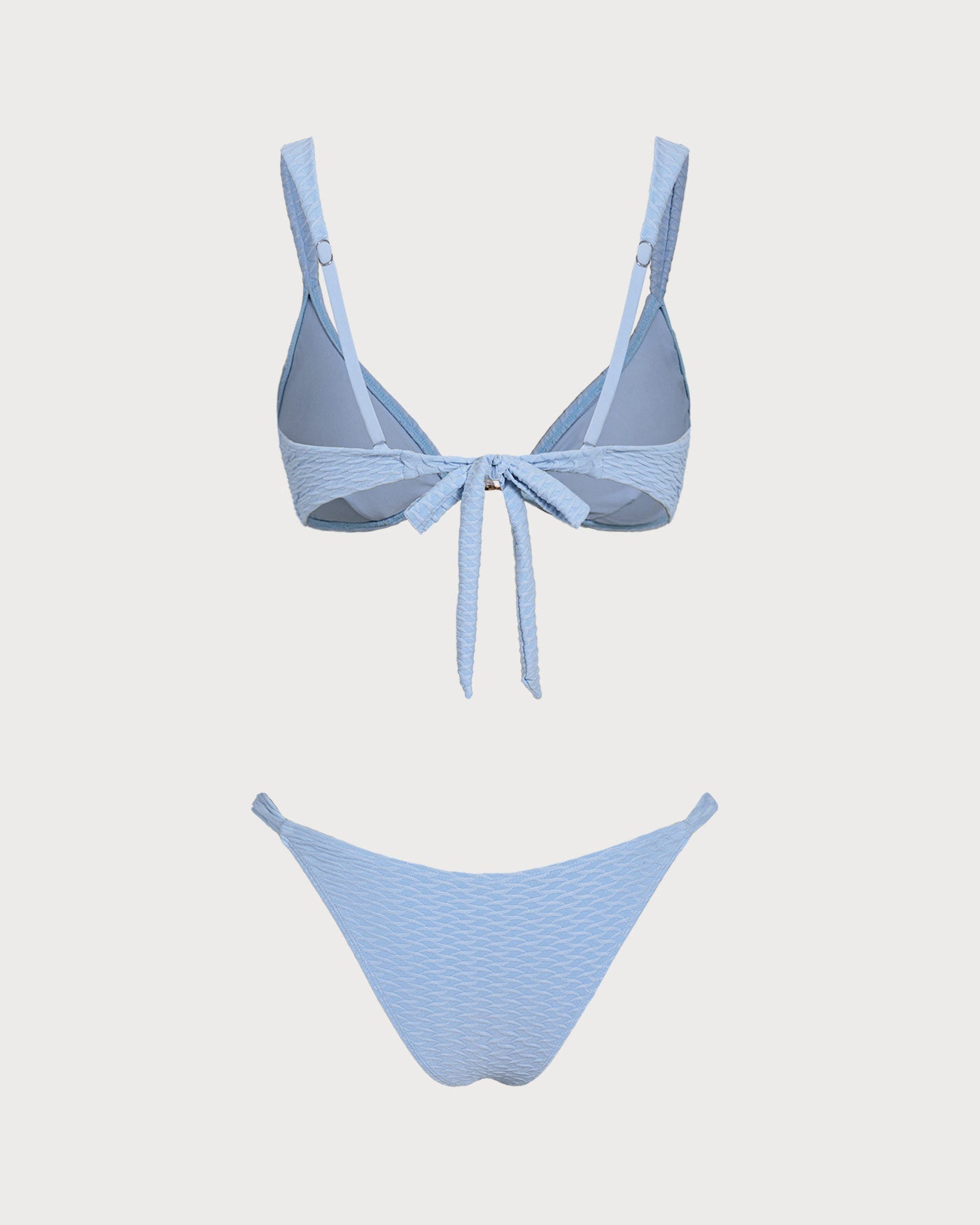Neva | Triangel-Bikini mit Struktur – Blau